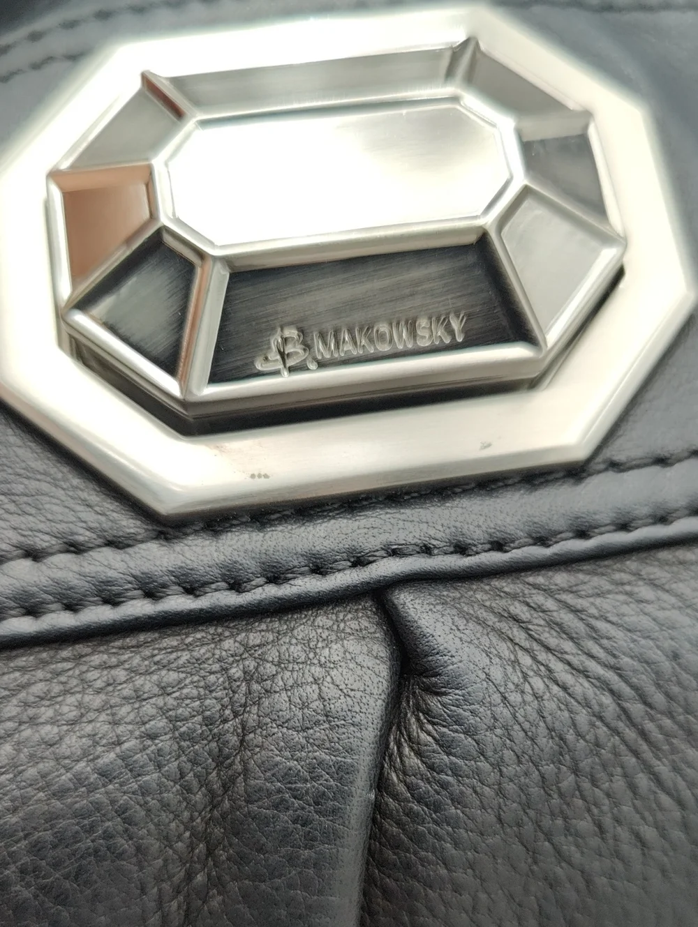 b. makowsky black leather